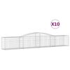 vidaXL Paniers à gabions arqués 10 pcs 400x50x60/80 cm Fer galvanisé