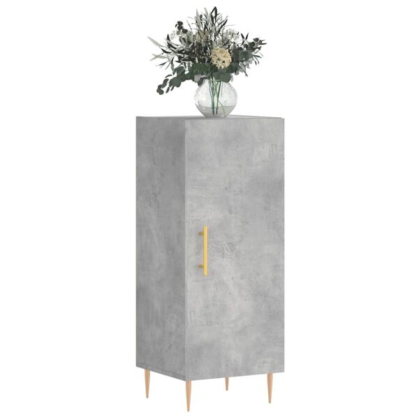vidaXL Buffet Gris b&eacute;ton 34,5x34x90 cm Bois d'ing&eacute;nierie