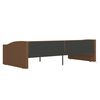 vidaXL Lit avec &eacute;clairage USB Marron Tissu 90x200 cm