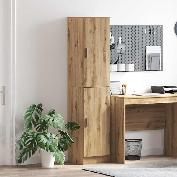 vidaXL Highboard ch&ecirc;ne artisanal 35 x 39 x 168 cm Bois d'ing&eacute;nierie