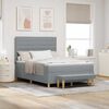 vidaXL Lit &agrave; ressorts avec matelas Gris clair 140 x 190 cm tissu