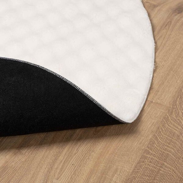 vidaXL Tapis de surface Rond Cr&egrave;me &Oslash; 160 CM