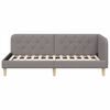 vidaXL Cadre de lit d'angle avec t&ecirc;te de lit Taupe 90 x 190 cm tissu