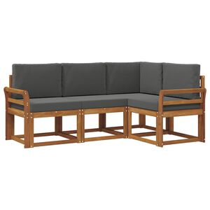 vidaXL Ensemble de canap&eacute;s d'ext&eacute;rieur 4 pc Naturel et Anthracite