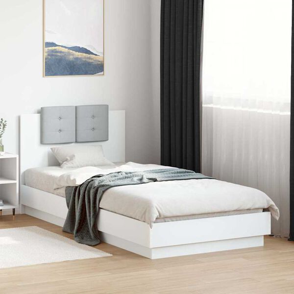 vidaXL Cadre de lit sans matelas blanc 90x200 cm