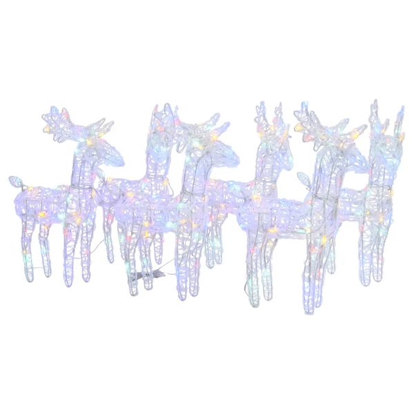 vidaXL Rennes de No&euml;l 6 pcs 240 LED Multicolore Acrylique