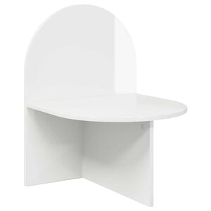 vidaXL Table de chevet Blanc brillant 48 x 49 x 65 cm