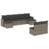 vidaXL Salon de jardin 9 pcs avec coussins gris r&eacute;sine tress&eacute;e