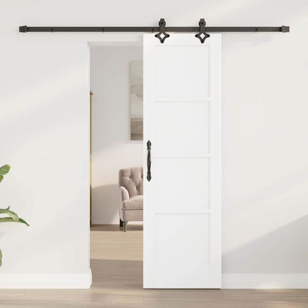 vidaXL Porte coulissante ORKDAL Blanc 61 x 198,5 cm Pin massif