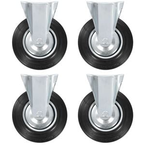 vidaXL Roulettes fixes 4 pcs 200 mm