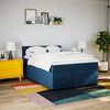 vidaXL Sommier &agrave; lattes de lit avec matelas Bleu 140x200 cm Tissu