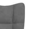 vidaXL Chaise &agrave; bascule Gris fonc&eacute; Velours