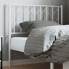 vidaXL T&ecirc;te de lit de remplacement m&eacute;tal blanc 90 cm