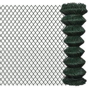 vidaXL Cl&ocirc;ture &agrave; mailles losang&eacute;es Acier 1,25x15 m Vert
