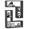 vidaXL &Eacute;tag&egrave;res murales 2 pcs gris 50x15x50 cm bois d'ing&eacute;nierie