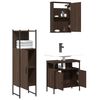 vidaXL Ensemble de meubles de salle de bain 3 pcs Ch&ecirc;ne marron