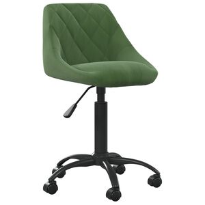 vidaXL Chaise de bureau Vert fonc&eacute; Velours