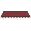 vidaXL Auvent manuel r&eacute;tractable avec LED bordeaux 450x300 cm