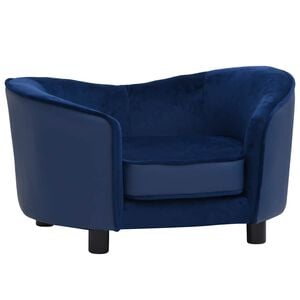 vidaXL Canap&eacute; pour chien Bleu 69x49x40 cm Peluche et similicuir
