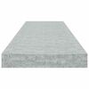 vidaXL &Eacute;tag&egrave;res murales flottantes 2 pcs gris b&eacute;ton 80x23,5x3,8 cm MDF