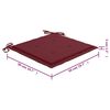 vidaXL Chaises de jardin lot de 4 avec coussins Bois de teck massif