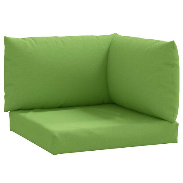 vidaXL Coussins de palette lot de 3 vert m&eacute;lang&eacute; tissu