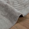 vidaXL Tapis de surface Carr&eacute; HUARTE Gris 120 x 120 cm Polyester
