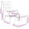 vidaXL Chaise de relaxation avec repose-pied Gris clair Tissu