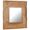 vidaXL Miroir cosm&eacute;tique 50x50 cm Bois solide d'acacia