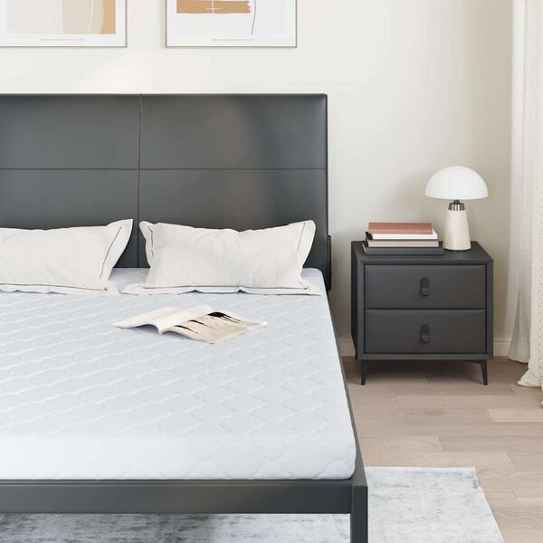 vidaXL Matelas Blanc 160 x 200 cm Tissu jacquard