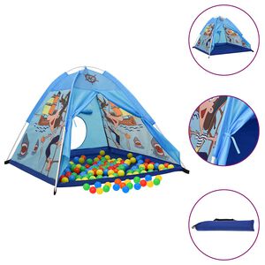 vidaXL Tente de jeu pour enfants avec 250 balles Bleu 120x120x90 cm