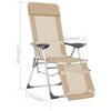vidaXL Chaises de camping pliables lot de 2 et repose-pied Aluminium