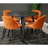 Venture Home Chaises &agrave; manger lot de 2 Velvet noir et orange rouill&eacute;