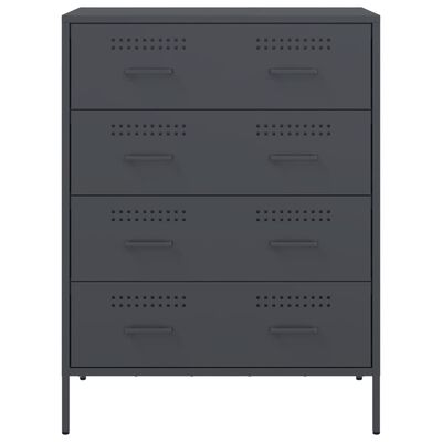 vidaXL Buffet anthracite 68x39x89 cm acier