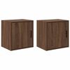 vidaXL Armoires murales de garage 2 pcs ch&ecirc;ne marron bois d'ing&eacute;nierie