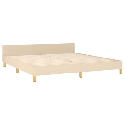 vidaXL Cadre de lit sans matelas crème 160x200 cm tissu