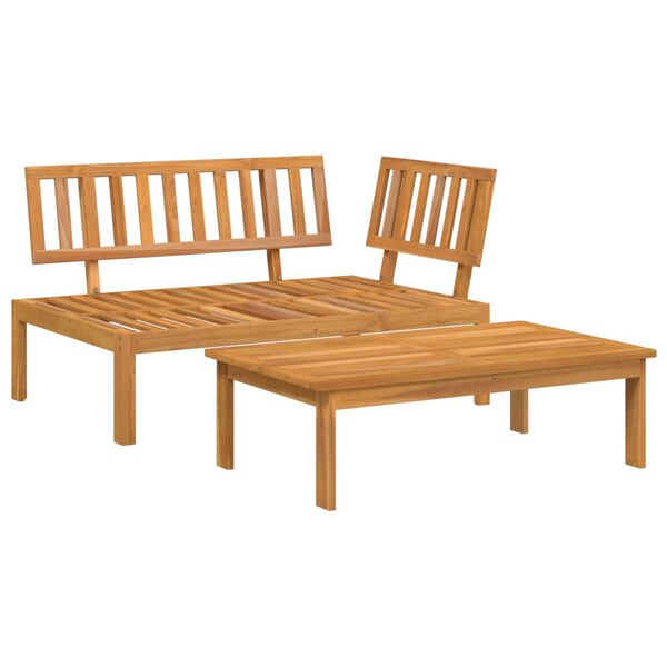 vidaXL Salon de jardin palette 2 pcs bois massif d'acacia