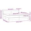 vidaXL Sommier &agrave; lattes de lit avec matelas Cr&egrave;me 200x200 cm Tissu