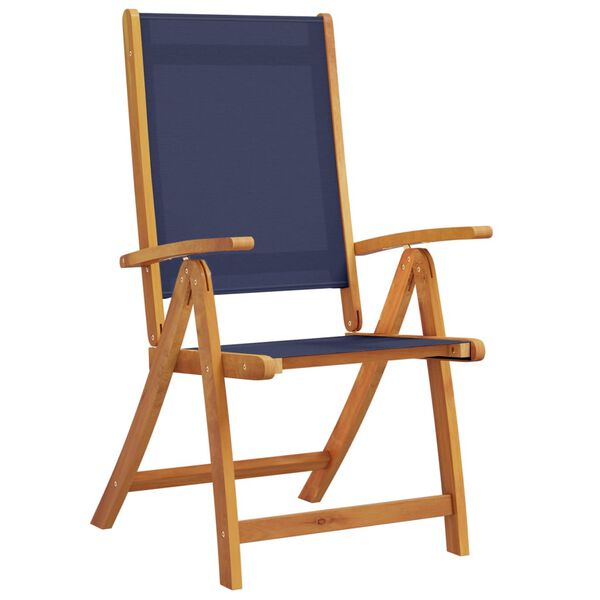 vidaXL Ensemble &agrave; manger de jardin 9pcs bois d'acacia solide textil&egrave;ne