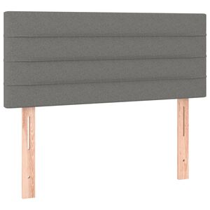 vidaXL T&ecirc;te de lit Gris fonc&eacute; 100x5x78/88 cm Tissu