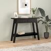 vidaXL Table console avec tiroirs Noir 90x30x75cm Bois d'acajou massif