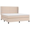 vidaXL Sommier &agrave; lattes de lit avec matelas Cappuccino 180x200 cm