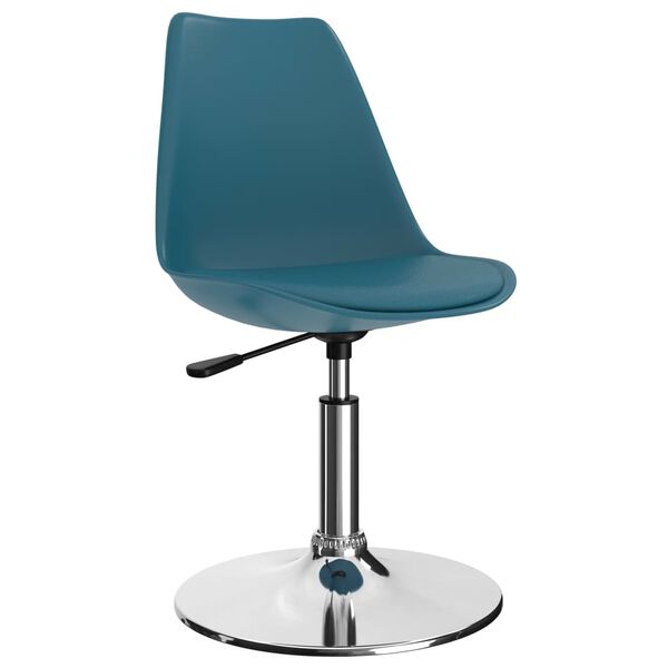 vidaXL Chaises &agrave; manger pivotantes lot de 2 turquoise similicuir