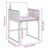 vidaXL Ensemble de salle &agrave; manger pour jardin 9 pcs Beige polyrotin