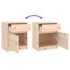 vidaXL Table de chevet 40x31x50 cm bois de pin massif