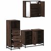vidaXL Ensemble de meubles de salle de bain 3 pcs Ch&ecirc;ne marron