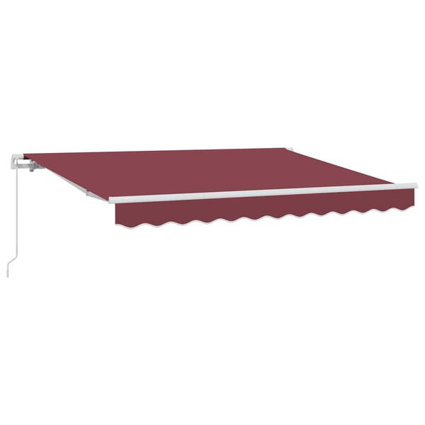 vidaXL Auvent R&eacute;tractable Bordeaux 250 x 200 cm tissu