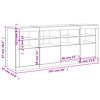vidaXL Buffet avec lumi&egrave;res LED ch&ecirc;ne fum&eacute; 163x37x67 cm