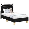 vidaXL Cadre de lit pour tout-petit avec t&ecirc;te de lit Noir 70 x 140 cm