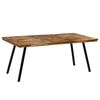 vidaXL Table &agrave; manger Teck recycl&eacute; et acier 180x90x76 cm